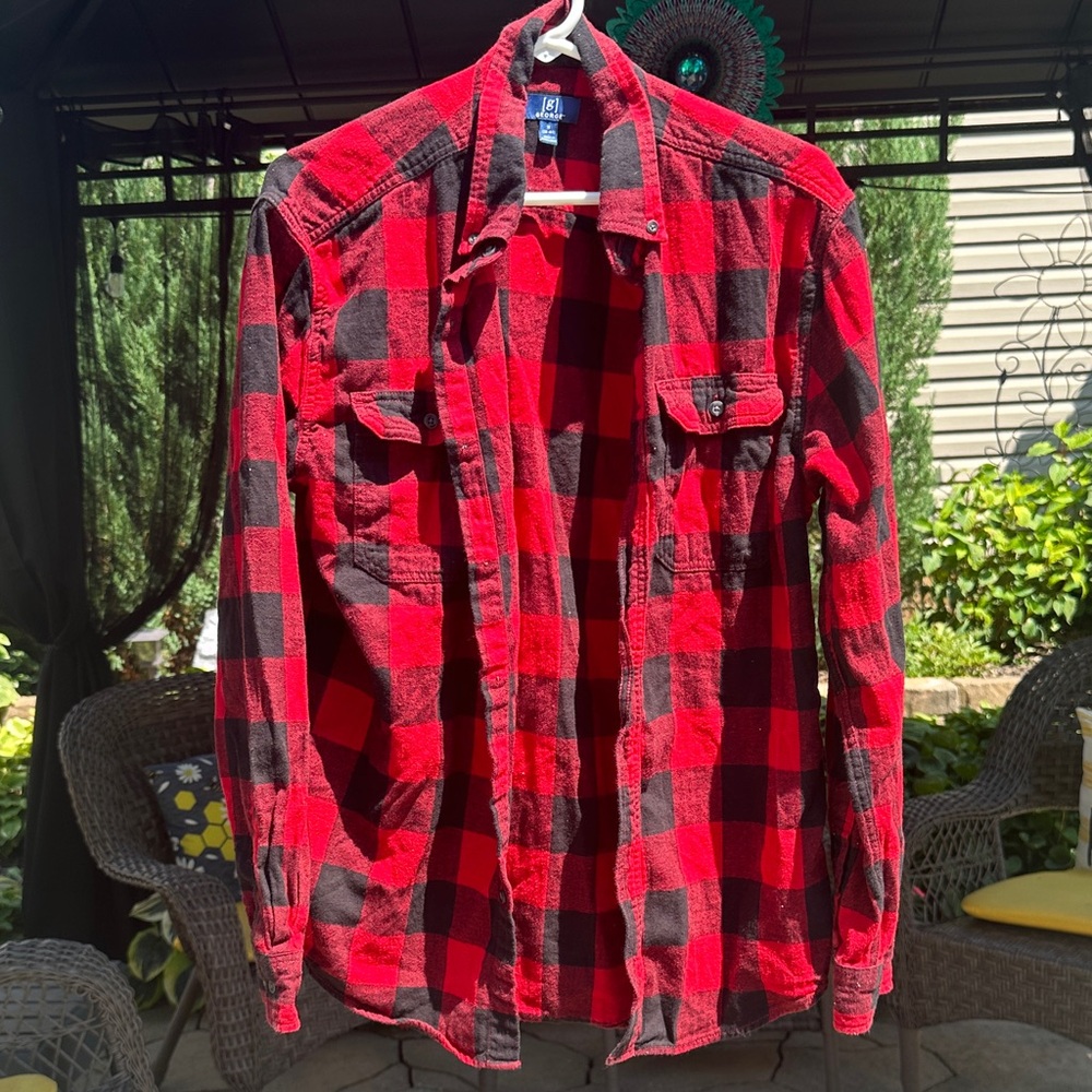 George Red and Black Checkered Shirt